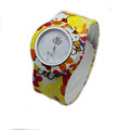 Full colorful printed products silicone slap wristwatches