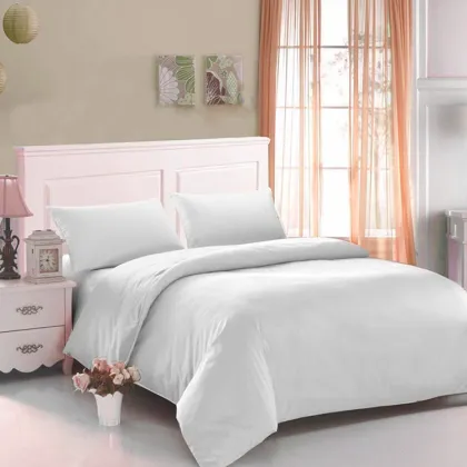 90gsm 100% polyester double brushed microfiber 4pcs bedding set / bed sheets