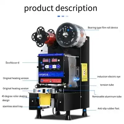 Automatic Taiwan Milk Tea Boba Sealer Machine