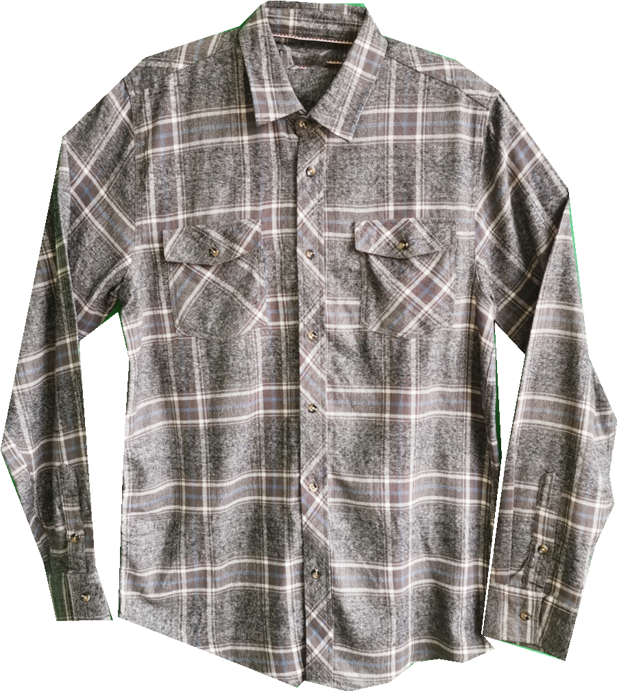 Men Casual Y/d 100% Cotton Flannel Shirt