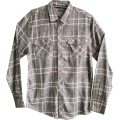 Men Casual Y/d 100% Cotton Flannel Shirt