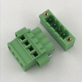 Vertical PCB terminal block with fixed flange