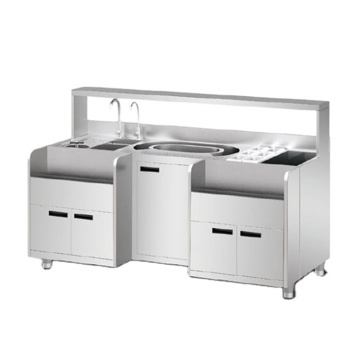 Hotel Restaurant Stainless Steel Customized Bar Counter Station Milk tea  Service Cocktail Bar Furniture