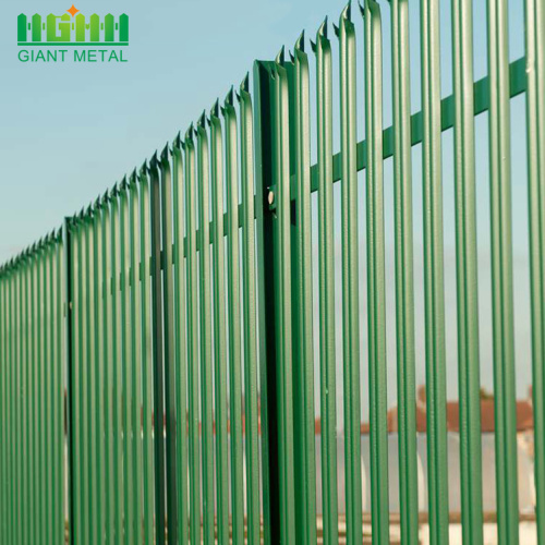 Heavy duty steel picket palisade fence