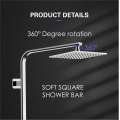 Luxury Design Thermostatic Flat Shower Column