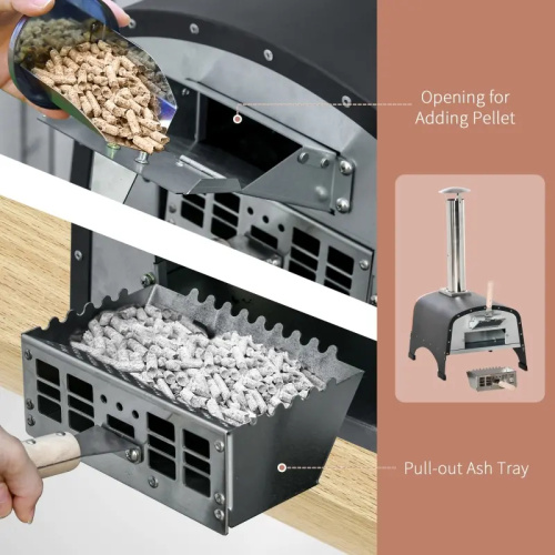 Horno de pizza de partículas portátil compacto para uso doméstico