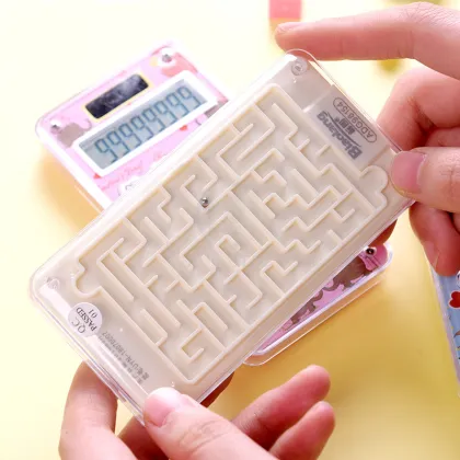 M&G Mini Cartoon Pocket Calculator Cute Handheld Calculators Small Pink Solar Electronic Calculator Office Coin Batteries