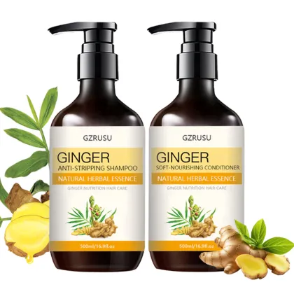 Ginger Shampoo for Hair Growth Promotion, Repair, and Moisturizing Control