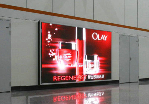 Spinning / Rotating Flex Indoor Led Screen For Airport , Led Video Display