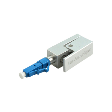 Metal Square Silver LC Bare Fiber Optic Adapter with SMA