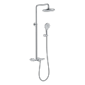 Douche thermostatique en cuivre gris trois fonctions