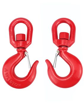Latch Alloy Steel Crane Hoist Hook - Forged Steel Swivel Eye Hook for Industry & Ship Building