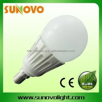 White colour 6W E14 LED lamp