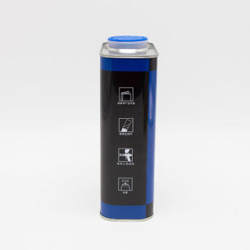 1L rectangular empty tinplate can with plastic cap