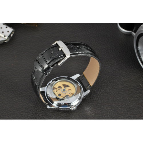classical men leather band watch multi function watch