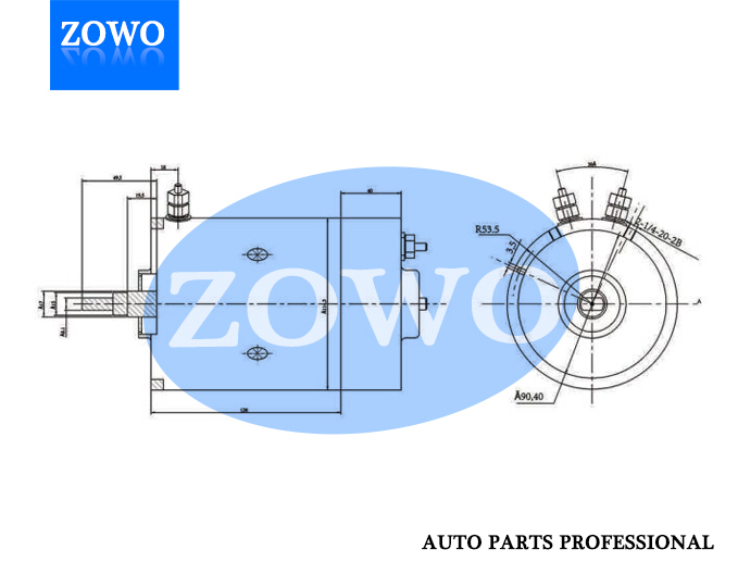 Phjd002 Zw Dc Motor 12v 2 0kw 2600rpm