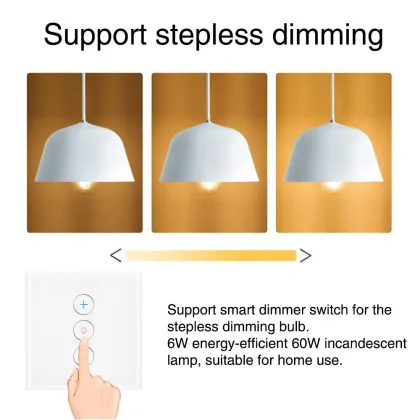 Tuya Smart Life LED Dimmer Touch Switch - LEDEAST DS03 WIFI Smart Dimmer Light Switch for Smart Home