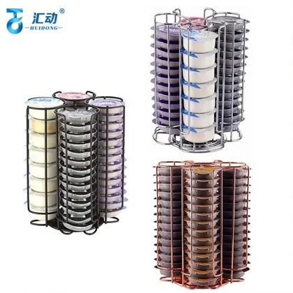 Large Capacity 52pcs Tassimo Vertuo Coffee Capsule Storage Organizer: 360 Degree Rotating Holder