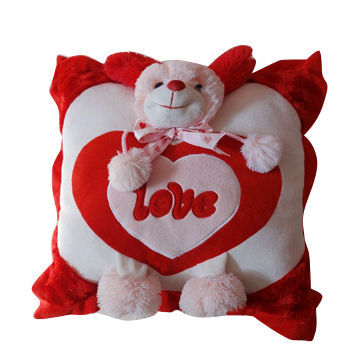 Plush cushion with lovely sheep, customized designs are accepted