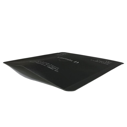 PLA Compostable Black Kraft Paper Heat Seal Bag