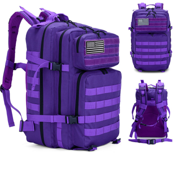 45L Purple Rucksack Imperproof Tactical Backpack for Men - New Arrival for Outdoor Camping Hunting Adventure