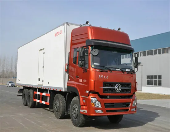 Dongfeng 8x4 fridge van truck 52CBM