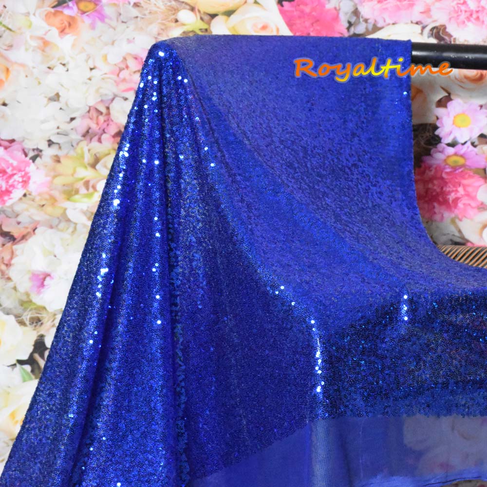 Royal Blue Sequin Fabric 003