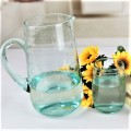 Light Green Recycled Glass Pitcher With Bubble