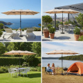Grand parasol durable pour une utilisation sur un patio extérieur