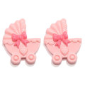 Cabochons della resina di colore rosa kawaii Princess Girl Carriage Telephone Umbrella Baby Bottle Bavaglino Perline Charms Decorazione fai da te