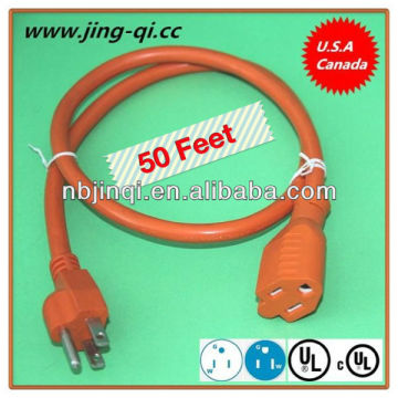 50 Fuß 16/3-Draht-Gauge Vinvy Outdoor-Verlängerungskabel (13A/125 V)