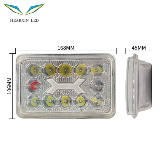 IP67 Waterproof DC 12V 60W LED Motorcycle Headlight - Dual Beam Strobe Lights (Blue/Red)