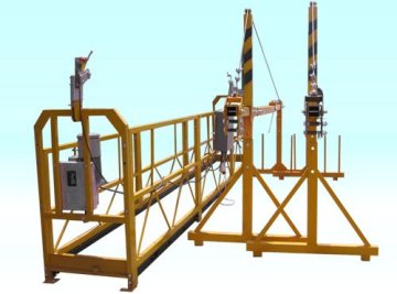 Steel / Aluminum Alloy Adjustable Powered Rope Suspended Window Cleaning Platform Cradle
