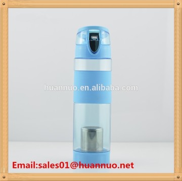 new desigh 600ml transparent portable Unbreakble Plastic Water Bottle Sports Bottle With Tea Infuser /space cup