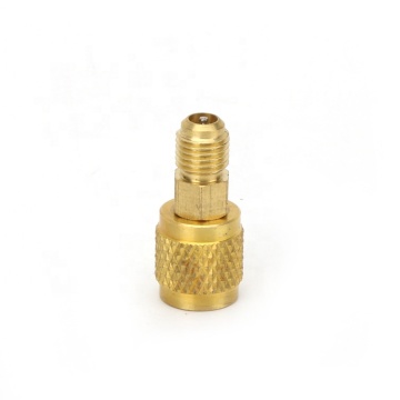 1/4 &quot;SAE PARA SA CHARGING HOSE Refrigeration Connector Access Valve R410 R134A R22 Brass Adapter