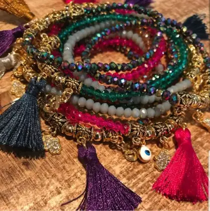 bracelet crystal jewelry 2019 wholesale hot product crystal bead tassel bracelet women