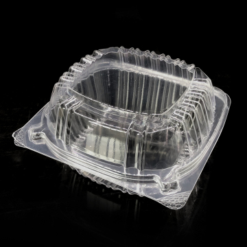 Disposable Plastic Fast Food Packaging - Clear Clamshell Container with Lid