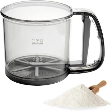 3 Cup Capacity Double Layer Fine Mesh Baking Sifter