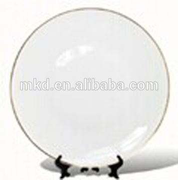 Meikeda 8" White Sublimation Plates with Gold color