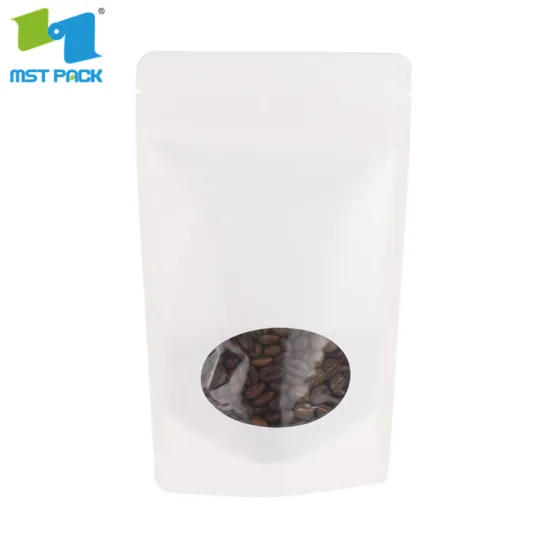 Compostable Cornstarch PLA Kraft Paper Stand Up Pouch