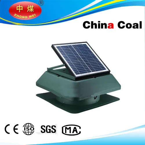 Solar Powered Attic Fan with 10% Converting Efficiency