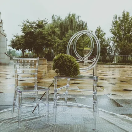 Banquet Hotel Event Wedding Outdoor Stacking Tiffany Clear Plastic Crystal Chairs
