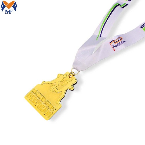 Custom best gold marathon medals