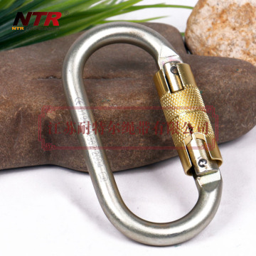Oval quick release stainless steel carabiner