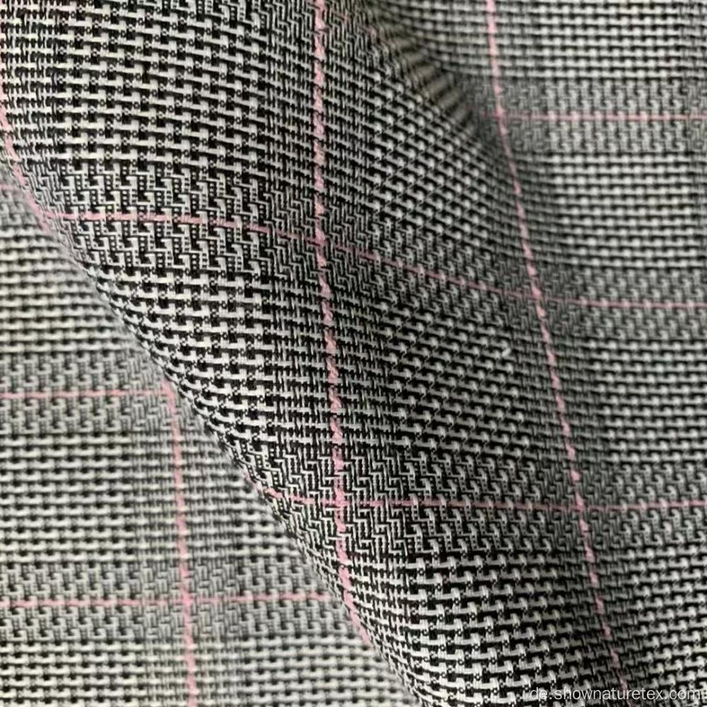 Polyester Stretchgarn gefärbte Karos Stoff