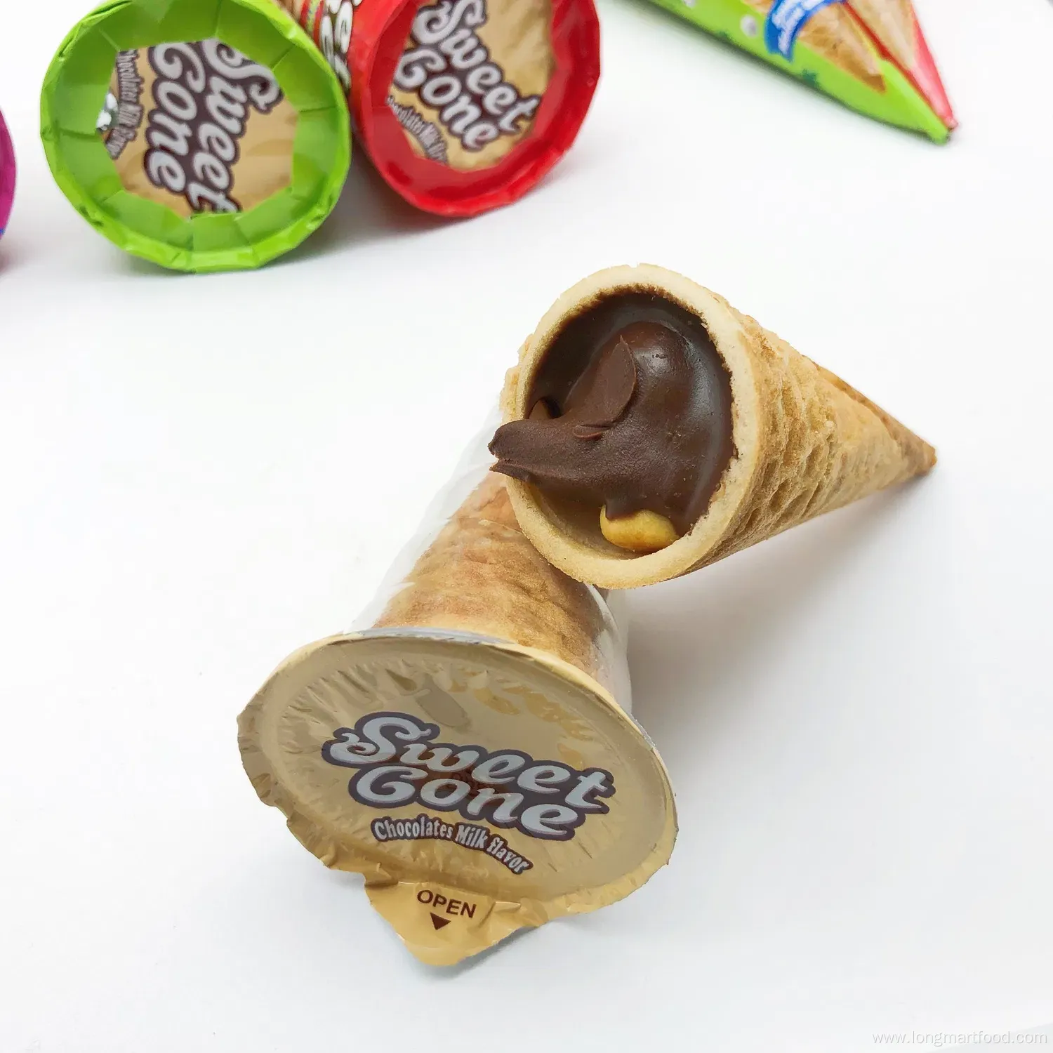 10g Ice Cream Cone Shaped Chocolate Crunch Candy