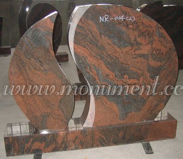 German Style Tombstone, Red granite headstones