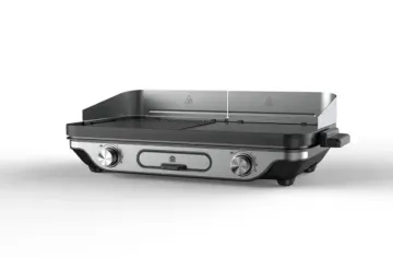 Tabletop Indoor Electric Plancha Grill/Griddle, Barbecue Plancha Grill with Non Stick Plate