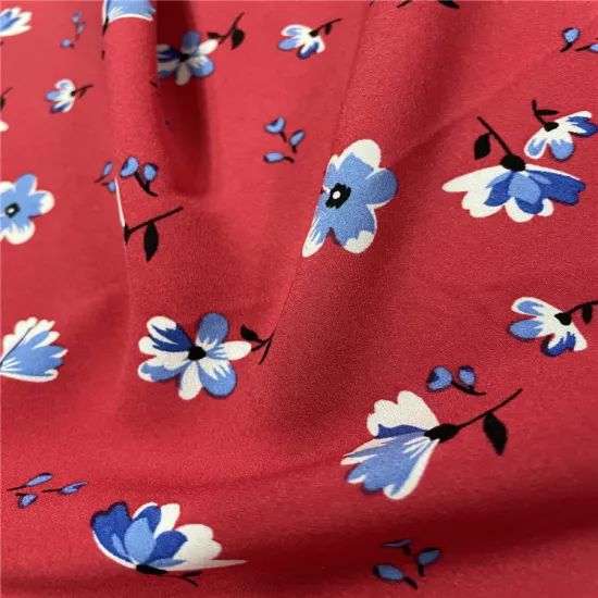 Soft Touch 100% Polyester Flower Printed Woven Cloth