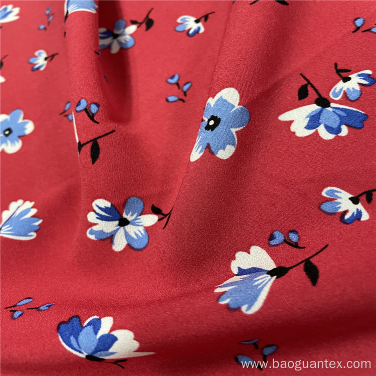 Soft Touch 100% Polyester Flower Printed Woven Cloth